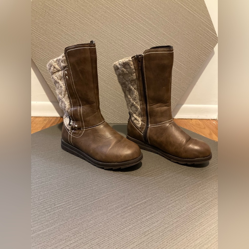 MUK LUK Womens Stacey Sweater Zippered Winter Boots size 7